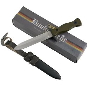 Bundeswehr German Field Army Combat Fixed Blade Knife OD Green Military