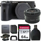 Sony Alpha a6600 Mirrorless Digital Camera + 16-50mm Lens + 64GB Accessory Kit