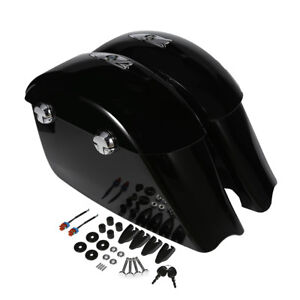 Saddlebags W/ Electronic Latch Audio Lid For Indian Chief Springfield Dark Horse (For: Indian Roadmaster)