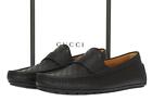 NEW GUCCI MEN'S MICROGUCCISSIMA LEATHER LOAFERS DRIVER SHOES 11.5/US 12