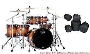 Mapex Saturn Evolution Workhorse Maple Exotic Sunburst Drums BAGS 22/10/12/14/16