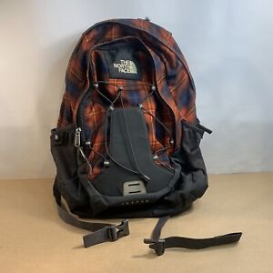 The North Face Jester Backpack Black Blue Orange Laptop Hiking 27 Liter Daypack