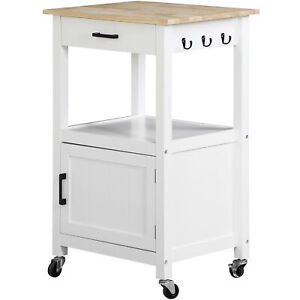 Kitchen Island Cart on Wheels Small Coffee Cart Microwave Stand for Dining Room