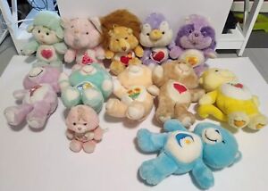 Vintage 1983-85 Lot of 12 Care Bears And Care Bear Cousins Plush Kenner Toys Mix