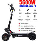60V 5600W Electric Scooter Adult Dual Motor 11in Off Road Tire 80KM/H W/ Seat