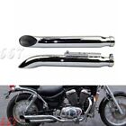 2 Pcs Exhaust Pipes For Suzuki VL 125 800 1500 Intruder Harley Cafe Racer Bobber (For: More than one vehicle)