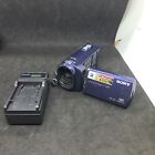 SONY DCR-SX41 Handycam Digital Video Camera Camcorder Tested EUC Blue Batt