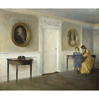 The Artist's Daughters in an Interior - P Ilsted Print