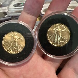 2021 1/4 oz American Gold Eagle Coin (Type 1 And 2 (1/2 Oz Total) Both!