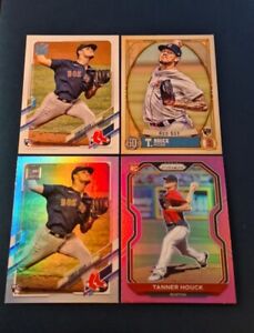 New Listing2021 MLB Topps Tanner Houck RAINBOW FOIL Rookie + PINK PRIZM (4) RC Lot Red Sox