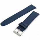 Dark Blue Stitched Leather Watch Strap - Men's 16mm to 20mm Wide - Style C88