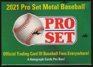 2021 Leaf Pro Set Metal Baseball Factory Sealed HOBBY BOX (6 Autos per box!)