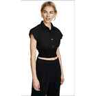 T By Alexander Wang Washed Cotton Poplin Crop Top L12037 Size 4 NWT