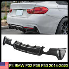 Rear Diffuser For BMW F32 430i 440i M Sport 2014-18 Dual Exhaust Carbon Look ABS