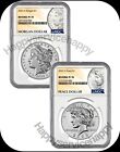 2023-S MORGAN & PEACE DOLLAR REVERSE PROOF SET NGC PF70 (in hand, ready t ship)