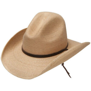 STETSON Men's Bryce Mexican Palm Straw Natural Outdoor Cowboy Hat - All Sizes