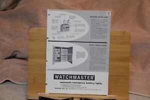 Carpenter MFG CO Watchmaster  Somerville MA Emergency Battery Lights Brochure 4p