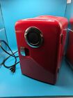 Red Mini Fridge Combo Bluetooth Speaker - 6 Can Capacity 10
