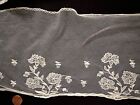 Vintage floral tambour embroidered net flounce carnations design - sew craft