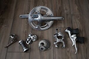 Shimano Dura Ace 7700/7800 2 x 9 speed group set in VG condition