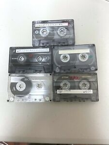 Lot of 5 Previously Used Audio Cassette Tapes Sold as Blank C90 90 Minute Tapes