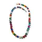 925 Sterling Silver Natural Agate Beaded Necklace Gift Jewelry Size 20 Ct 293.5