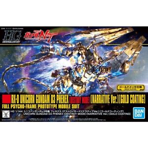 Bandai Gundam 1:144 HGUC #216 Unicorn Gundam 03 Phenex Gold High Grade Model Kit