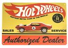 Hot Wheels Tin Metal Sign Toy Metal Cars Garage Man Cave Authorized Dealer XZ