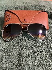 Ray-Ban Aviator Sunglasses RB3026 62-14mm Silver Frame Gray Gradient Lens