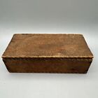 Vintage Hand Carved Wood Trinket Box Decorated With Pine Needle &cones