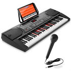 61-Key Electronic Keyboard Digital Music Piano with Lighted Keys Microphone