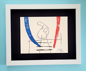 New ListingJOAN MIRO + 1971 BEAUTIFUL SIGNED PRINT MOUNTED AND FRAMED 11x14in + BUY NOW!!