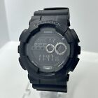 Casio G-Shock Men's Tough Solar Resin 20ATM Black Steel 48mm Alarm Watch GD-100