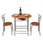 3 Piece Dining Set Table with 2 Chairs Kitchen Dinner Room Coffee Chair