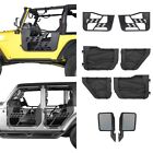 Fit  Jeep Wrangler TJ JK JL JT 1997-2023 Tube Steel Half Doors or Mirrors Combo (For: More than one vehicle)