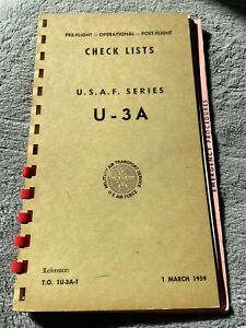 USAF U-3A Check Lists Preflight Operational Post-flight 1959 MATS Cessna 310 CIV
