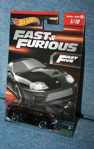 (1) 2023 Hot Wheels TOYOTA SUPRA Fast Furious Series 1  5/10 Black SHARP !!