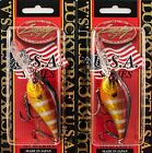 (LOT OF 2) LUCKY CRAFT LC 2.0XD CRANKBAIT 3/5OZ LC2.0XD-301 MAG HT UP GLL E7141