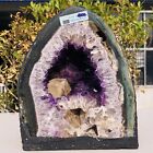 11.6lb A+ Natural Amethyst Geode Quartz Crystal Cluster Cathedral Energy healing