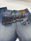Vintage 90's Akademiks Embroidered Jeans Size 40x34 Blue Denim Hip Hop Rap Y2K