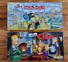 VTG Parker Brothers 2001 The Simpsons Monopoly Board Game 2002 Simpsons Clue Lot