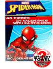 Spiderman 24 Valentines and 24 Stickers for Kids with DSE Bonus Mystery Towel