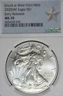2020 W NGC MS70 EARLY RELEASES AMERICAN SILVER EAGLE #B44066