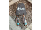 New! Montana Silversmiths SOUTHWEST SKYLINE EARRINGS w/ Cactus Turquoise stone