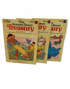 The Sesame Street Treasury Books 1-3 1979 1st Edition Hardcover Rare Lot