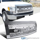 Fits 09-14 Ford F150 Chrome Raptor Style Front Bumper Upper Hood Grille w/ Shell (For: 2013 Ford)