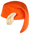 Cleveland Football Mascot Orange Elf Hat With Ears Cap Gnome Dwarf Costume
