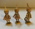 Erzgebirge German Wood Gnome Miners Figurines 1 3/4” High