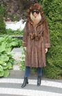 100% Real Ranch Mink Fur Coat With Hood Coat Outwear Clothing Fashion M