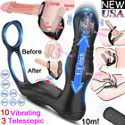 Male Prostate Massager Vibrator Thrusting Anal Butt Plug Dildo Sex Toys for Men